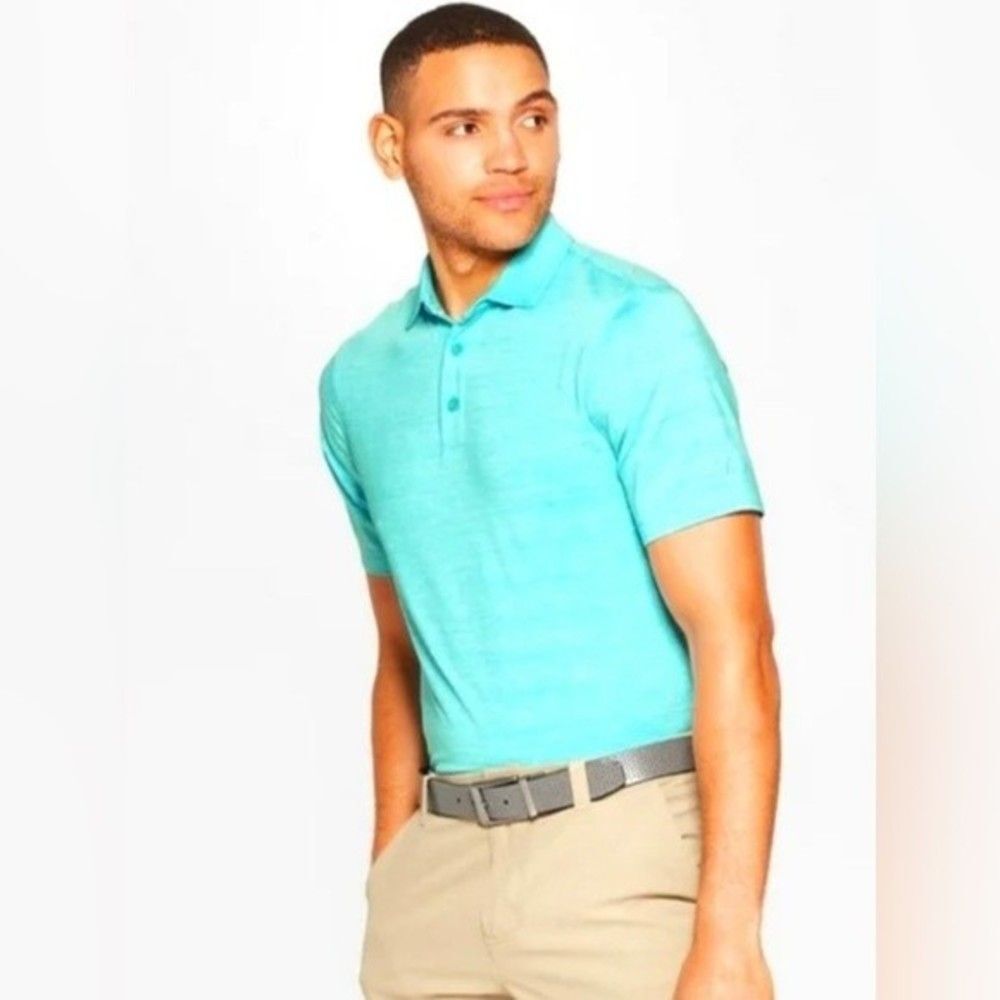 C9 Men’s Small Shirt Polo Champion Stretch UPF 50+ Aqua Golf NWT